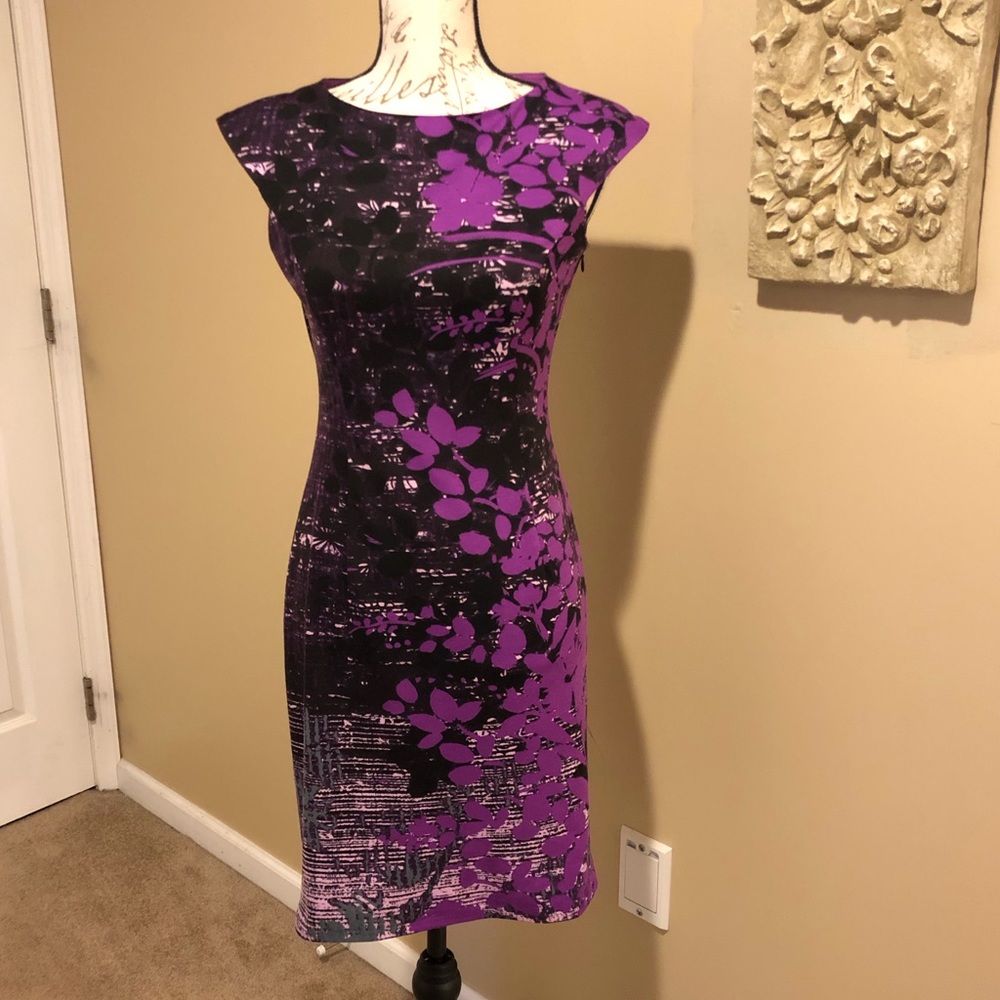 WISP Floral Print Sheath Dress Size 0